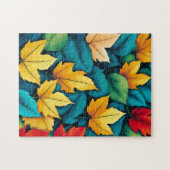 Farbige Blätter im Herbst Puzzle (Horizontal)