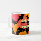 Farbige Blätter Kaffeetasse (Vorderseite Links)