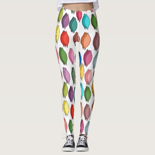 Farbige Blätter Leggings (Vorderseite)