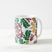 Farbige Blätter, MAtisse Style Kaffeetasse (VorderseiteRechts)
