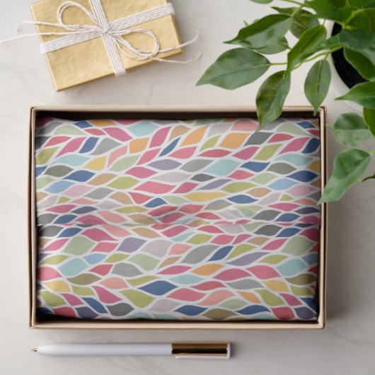 Farbige Blätter Muster Weichgewebe Seidenpapier (Geschenk)