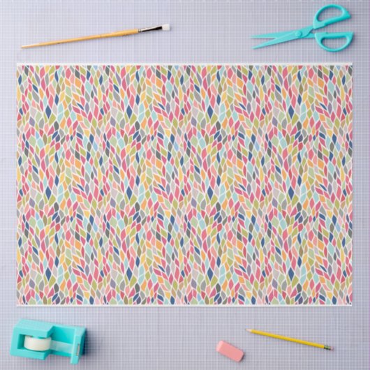 Farbige Blätter Muster Weichgewebe Seidenpapier (Basteln)