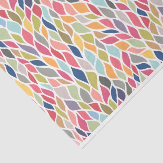 Farbige Blätter Muster Weichgewebe Seidenpapier (Ausschnitt)