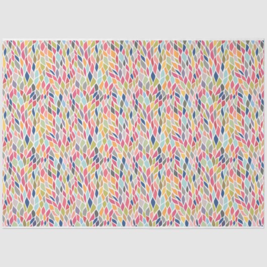 Farbige Blätter Muster Weichgewebe Seidenpapier (Vorderseite)