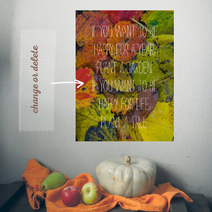 Farbige Blätter nach Regen Poster