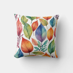 Farbige Blätter Natur Kunst Design Kissen