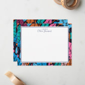 Farbige Blätter Persönliche Stationery Mitteilungskarte (Vorderseite/Rückseite Beispiel)