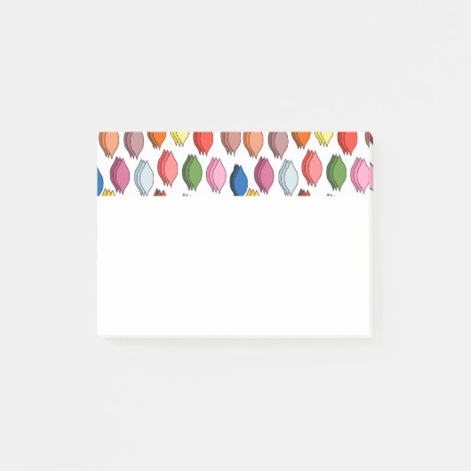 Farbige Blätter Post-it Klebezettel (Vorderseite)