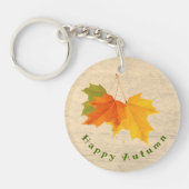 Farbige Blätter Schlüsselanhänger Herbst (Vorderseite)