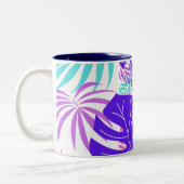 Farbige Blätter Zweifarbige Tasse (Links)