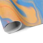 FARBIGE BLAU ORANGE WIRBEL PATTERT GESCHENKPAPIER (Rolleneckpunkt)