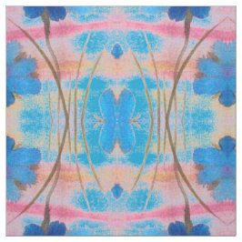 Farbige Blau- und Rosa Blumendrucke Stoff