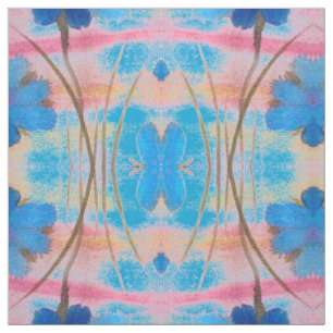 Farbige Blau- und Rosa Blumendrucke Stoff