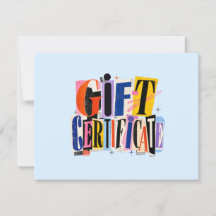 Farbige blaue Geschäftsgeschenk-Zertifikat