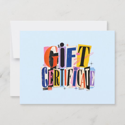 Farbige blaue Geschäftsgeschenk-Zertifikat (Vorderseite)