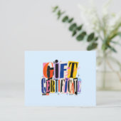 Farbige blaue Geschäftsgeschenk-Zertifikat (Stehend Vorderseite)