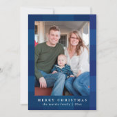 Farbige blaue Karierte Printwerbung Weihnachten (Vorderseite)