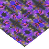 Farbige blaue Lila Brush-Wirbel Abstrakt Kurzer Tischläufer (Ecke)