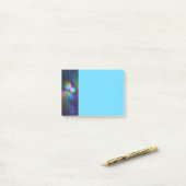 Farbige Blaue Moderne Abstrakte Fractal-Kunst Post-it Klebezettel (Auf Schreibtisch)