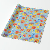 Farbige Blaue Stiefmütterchen-Geschenkverpackungsp Geschenkpapier (Ungerollt)
