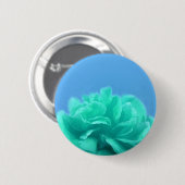 Farbige Blaugrüne Blumenmuster Button (Vorne & Hinten)