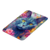 Farbige Blaukatze Magnet (Linke Seite)