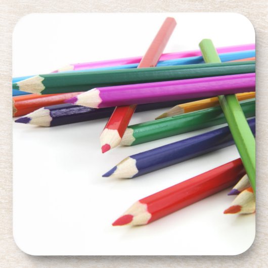 Farbige Bleistift-Buchse Cork Untersetzer (Vorderseite)