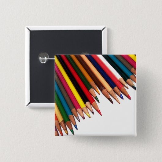 Farbige Bleistift-Ecke Button (Vorne & Hinten)