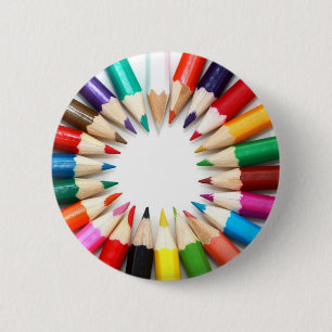 Farbige Bleistift-Knöpfe Button
