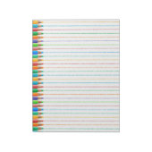 Farbige Bleistift-Linien Papier Notepad Notizblock (Rotiert)