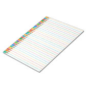 Farbige Bleistift-Linien Papier Notepad Notizblock (angewinkelt)