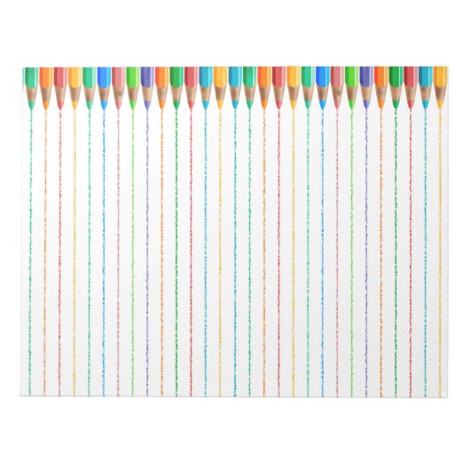 Farbige Bleistift-Linien Papier Notepad Notizblock (Vorderseite)