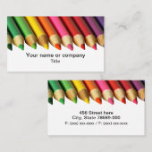 Farbige Bleistift-Visitenkarten Visitenkarte (Vorne/Hinten)