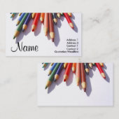 Farbige Bleistift-völlig kundengerechte Visitenkarte (Vorne/Hinten)