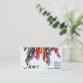 Farbige Bleistift-völlig kundengerechte Visitenkarte (Stehend Vorderseite)