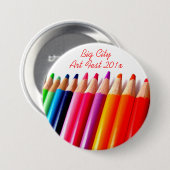 Farbige Bleistifte Button (Vorne & Hinten)