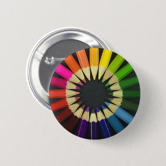 Farbige Bleistifte Button (Vorne & Hinten)