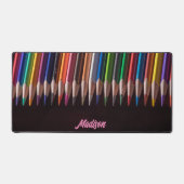 Farbige Bleistifte, Ihr Name, beruflich Schreibtischunterlage (Vorderseite)