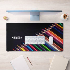 Farbige Bleistifte, Ihr Name, beruflich Schreibtischunterlage