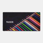 Farbige Bleistifte, Ihr Name, beruflich Schreibtischunterlage (Vorderseite)