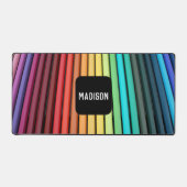 Farbige Bleistifte, Ihr Name, beruflich Schreibtischunterlage (Vorderseite)