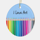 Farbige Bleistifte Keramikornament (Links)