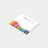 Farbige Bleistifte Post-it Klebezettel (angewinkelt)
