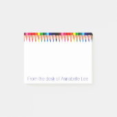 Farbige Bleistifte Post-it Klebezettel (Vorderseite)