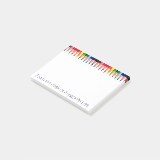 Farbige Bleistifte Post-it Klebezettel (angewinkelt)