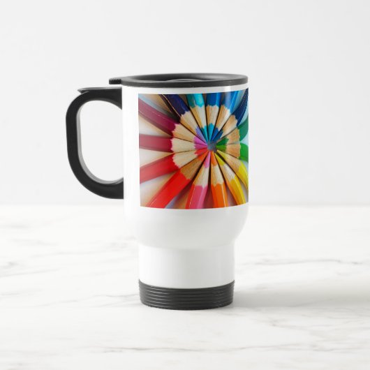 Farbige Bleistifte - Reise-Tasse Reisebecher (Links)