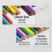 Farbige Bleistifte Visitenkarte (Vorne/Hinten)