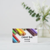 Farbige Bleistifte Visitenkarte (Stehend Vorderseite)