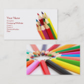 Farbige Bleistifte Visitenkarte (Vorne/Hinten)