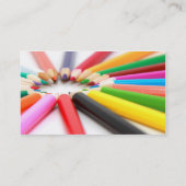 Farbige Bleistifte Visitenkarte (Rückseite)